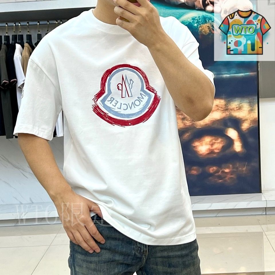 MONCLER GRENOBLE 2025春夏 ロゴ入り クルーネック半袖Tシャツ MONCLER モンクレール 半袖Tシャツ 8C00034 829FB レディース