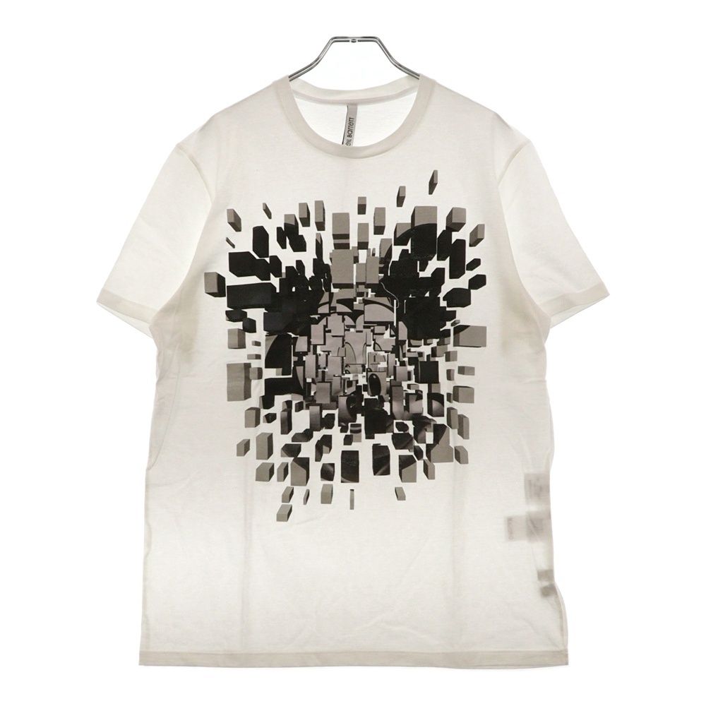 Neil Barrett (ニール バレット) 3Dグラフィックプリント 半袖Tシャツ カットソー ホワイト