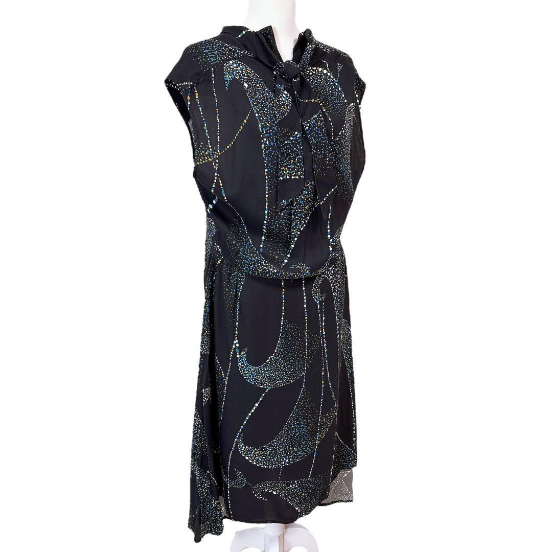 ノースリーブワンピース リボンタイ