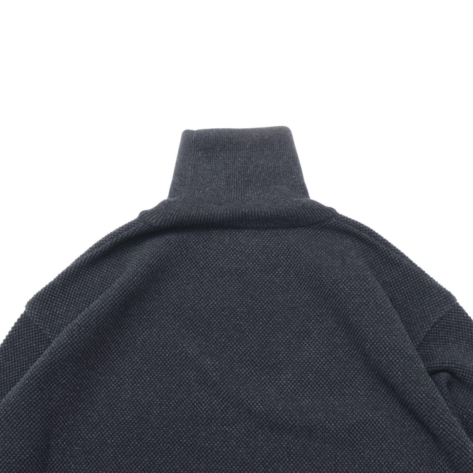 crepuscule クレプスキュール Moss Stitch Turtle Neck BLACK モス 