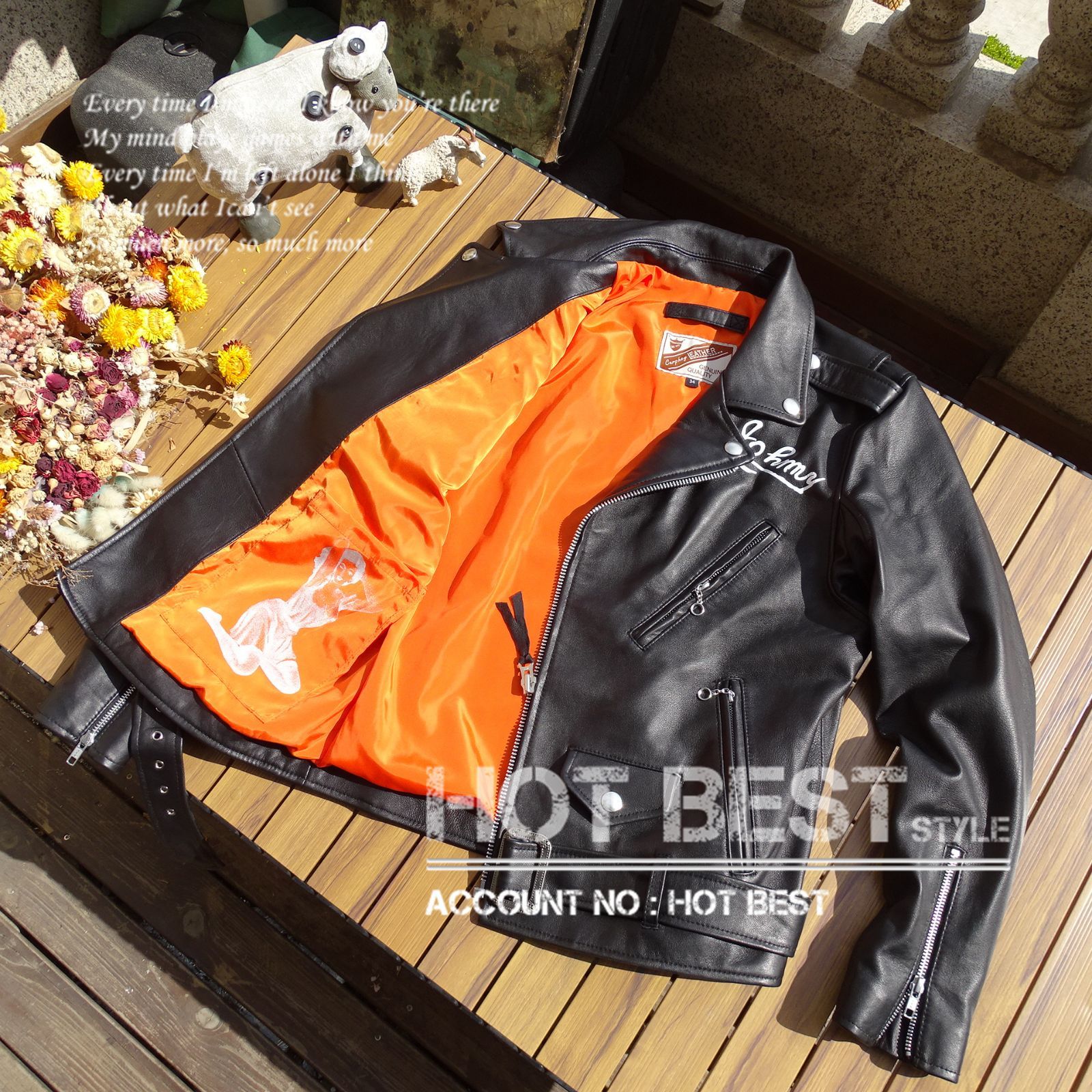 ロンジャンライダース ラム革 beauty&youth ラムレザーライダース