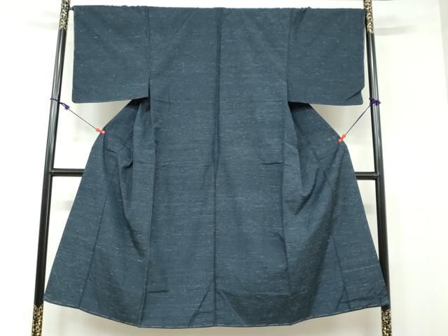 平和屋着物●男性 紬 アンサンブル 長羽織 霞文 正絹 ♥ DAAW5939ud