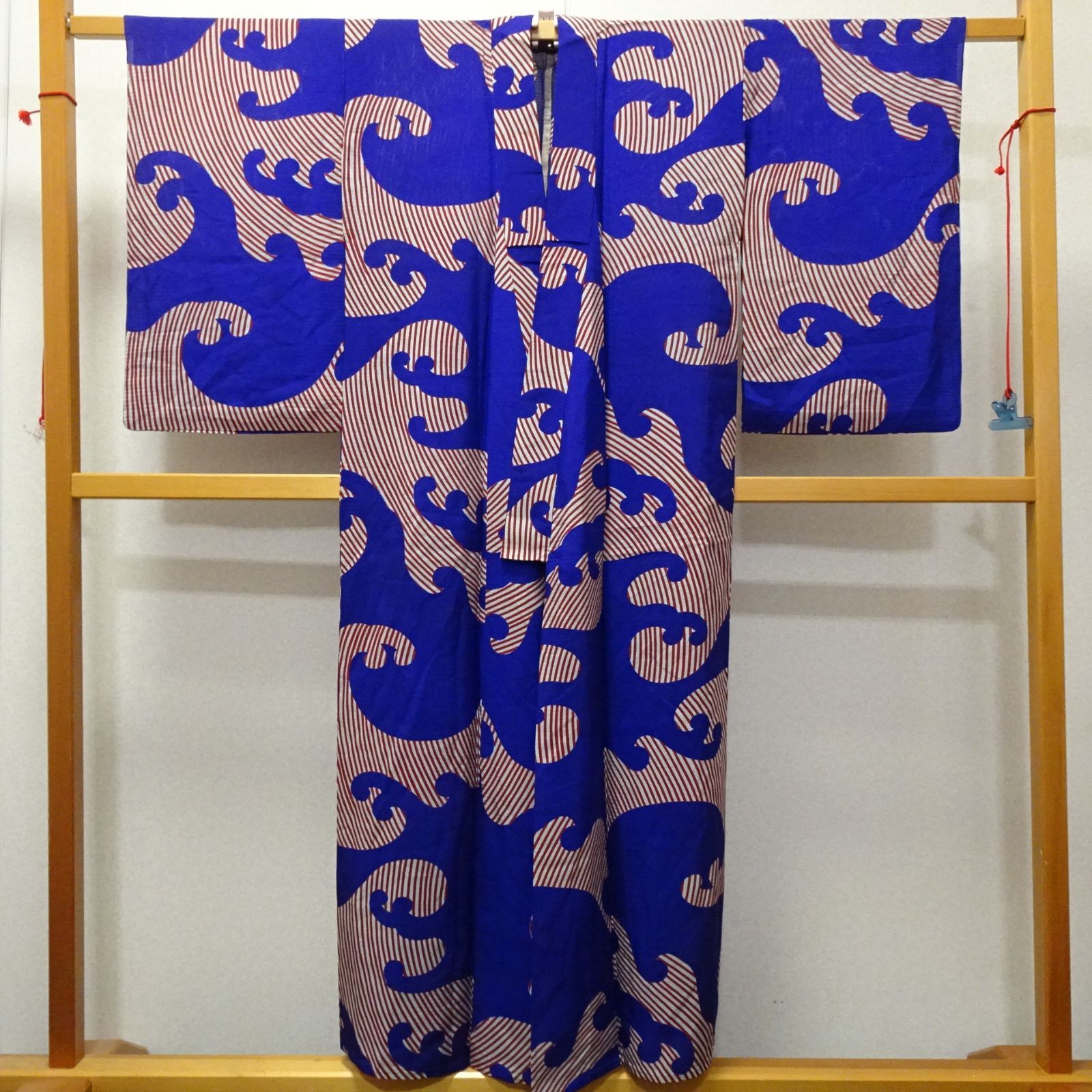 アンティーク 絽 夏着物 大正ロマン アールデコ 波 94925 NICORILABO_COM