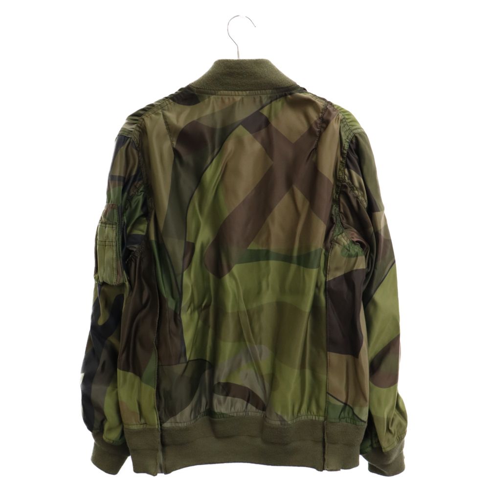 Sacai (サカイ) ×KAWS 21AW MA-1 BLOUSON カモフラージュ柄フライト