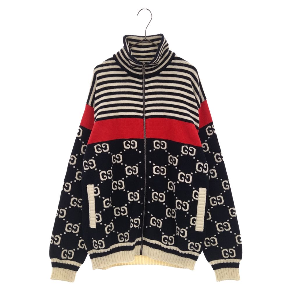 GUCCI (グッチ) 20AW GG HIGH NECK NKIT ZIP CARDIGAN 545701-XKABP GG