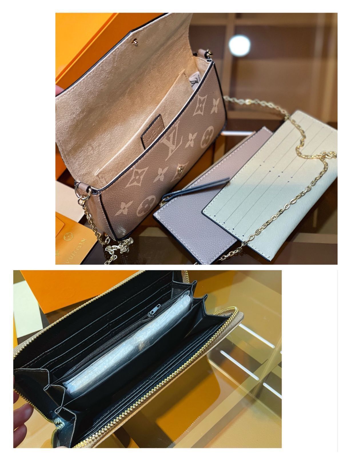 極美品　ルイヴィトンハンドバッグ　財布キーホルダー3点セット　濃いパープル白 ☆美品☆LOUIS VUITTON ルイヴィトン ショルダーバッグ