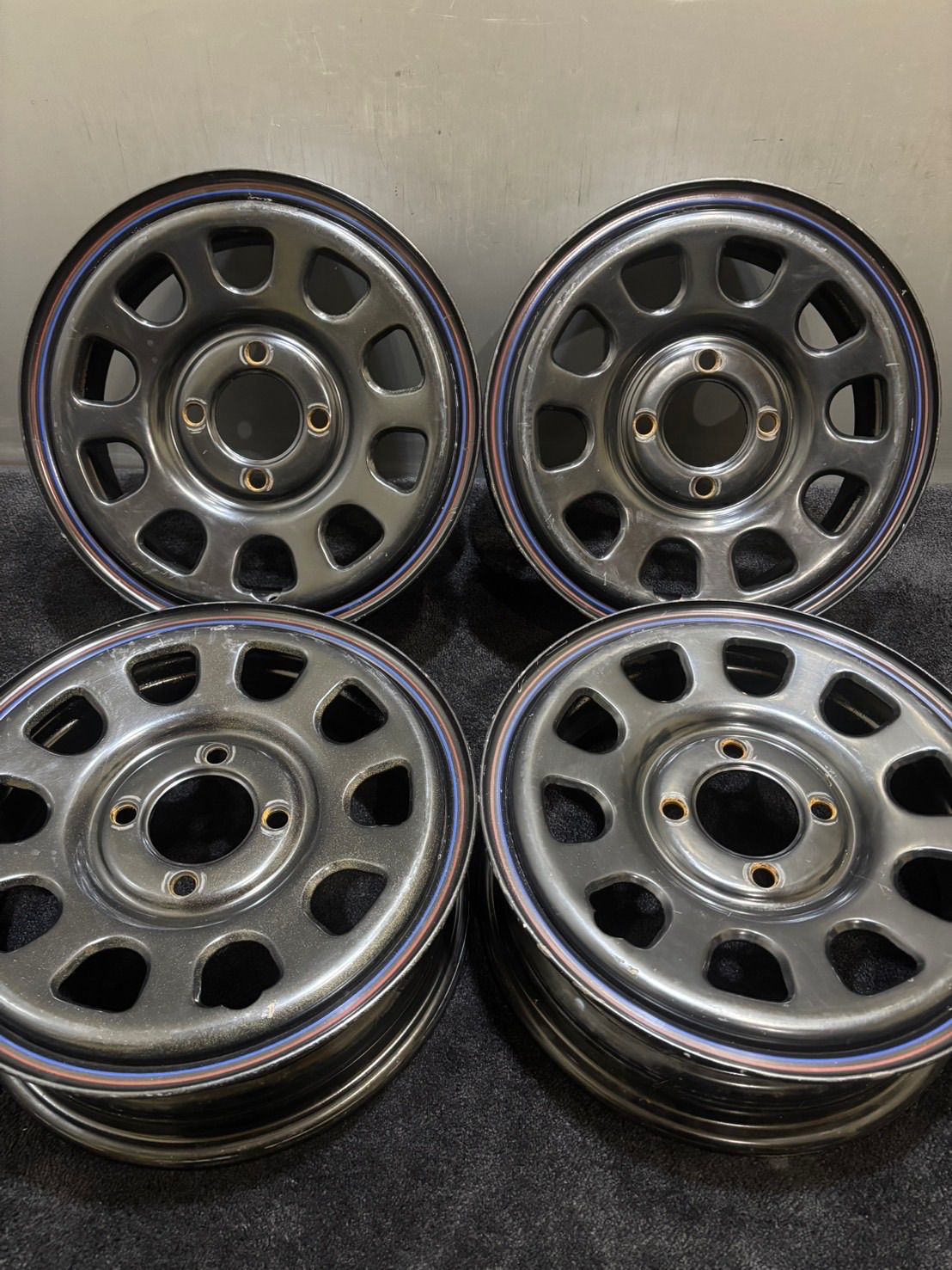 DAYTONA 13インチ 4.5J 40 100 4H アルミホイール 4本 軽自動車 1-H740