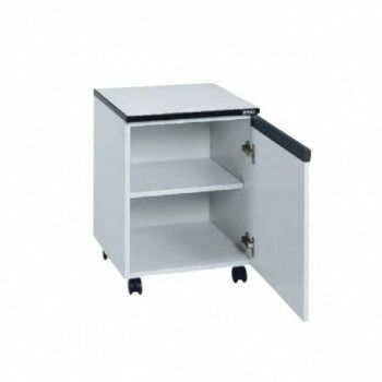 サカエ 木製キャビネットワゴン メラミン仕上げ 中棚1段付 LC-0