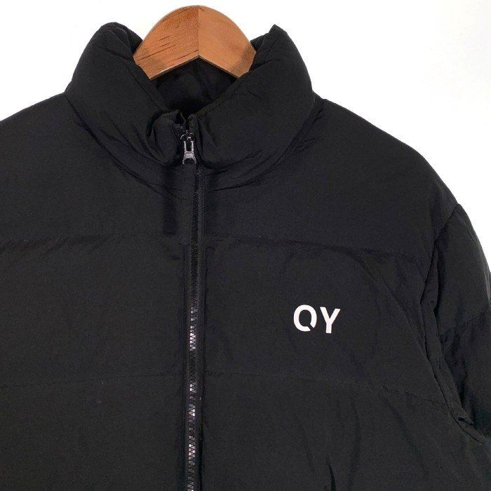 OY オーワイ SIDE ZIPPER LOGO DOWN JUMPER サイドジッパー ロゴプリント ダウンジャケット ブラック Size -