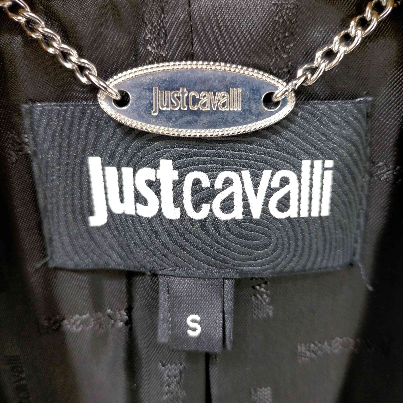 ジャストカヴァリ Just Cavalli スパンコール切替テーラードジャケット 