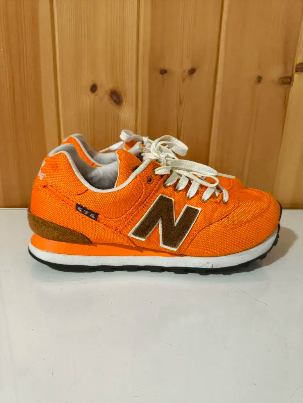 260mm New Balance(ニューバランス) 574 オレンジ ブラウン スニーカー