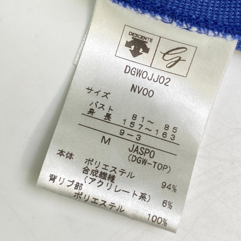 サイズ：M DESCENTE GOLF デサントゴルフ ノースリーブ ジップ