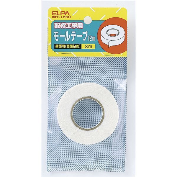 （まとめ） ELPA 幅モール用両面テープ 12mm 3m MT-123H 【×