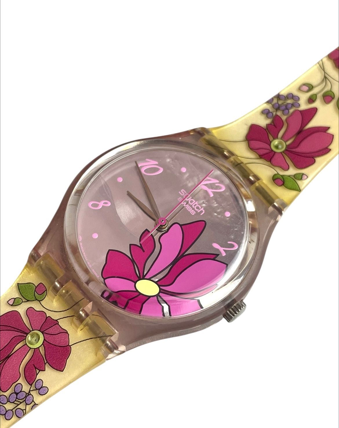 稼働 良品  Swatch スウォッチGENT BLOOMING BOUQUET腕時計 花柄 フラワー