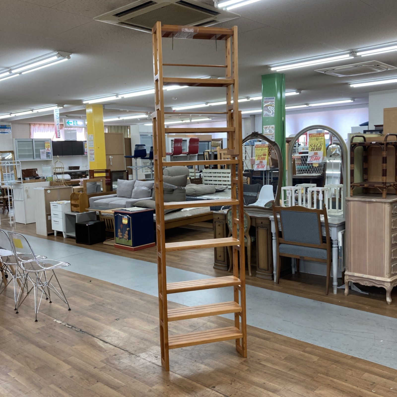 S750 天井突っ張りシェルフラック 高さ175-200cm 幅60cm