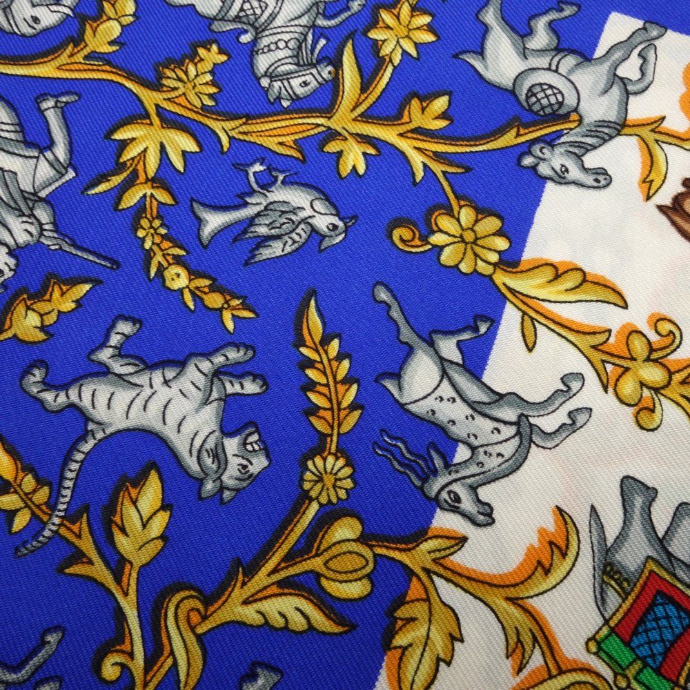 HERMES エルメス スカーフ カレ90 CHASSE EN INDE インドの狩猟 シルク