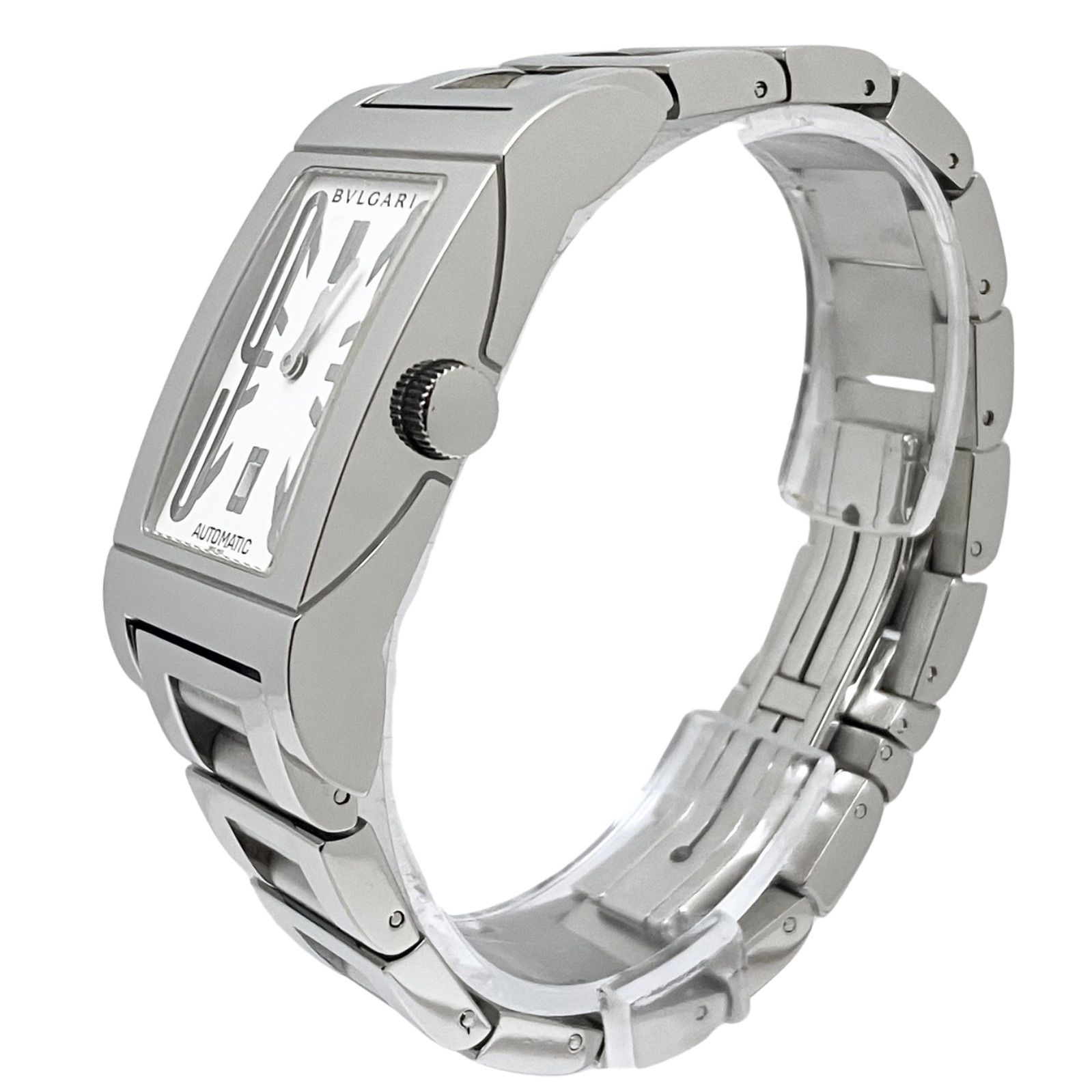 【点検済】ブルガリ 腕時計　自動巻き　レッタンゴロ RT45S ステンレス 点検済】ブルガリ BVLGARI 腕時計 自動巻き レッタンゴロ RT45S