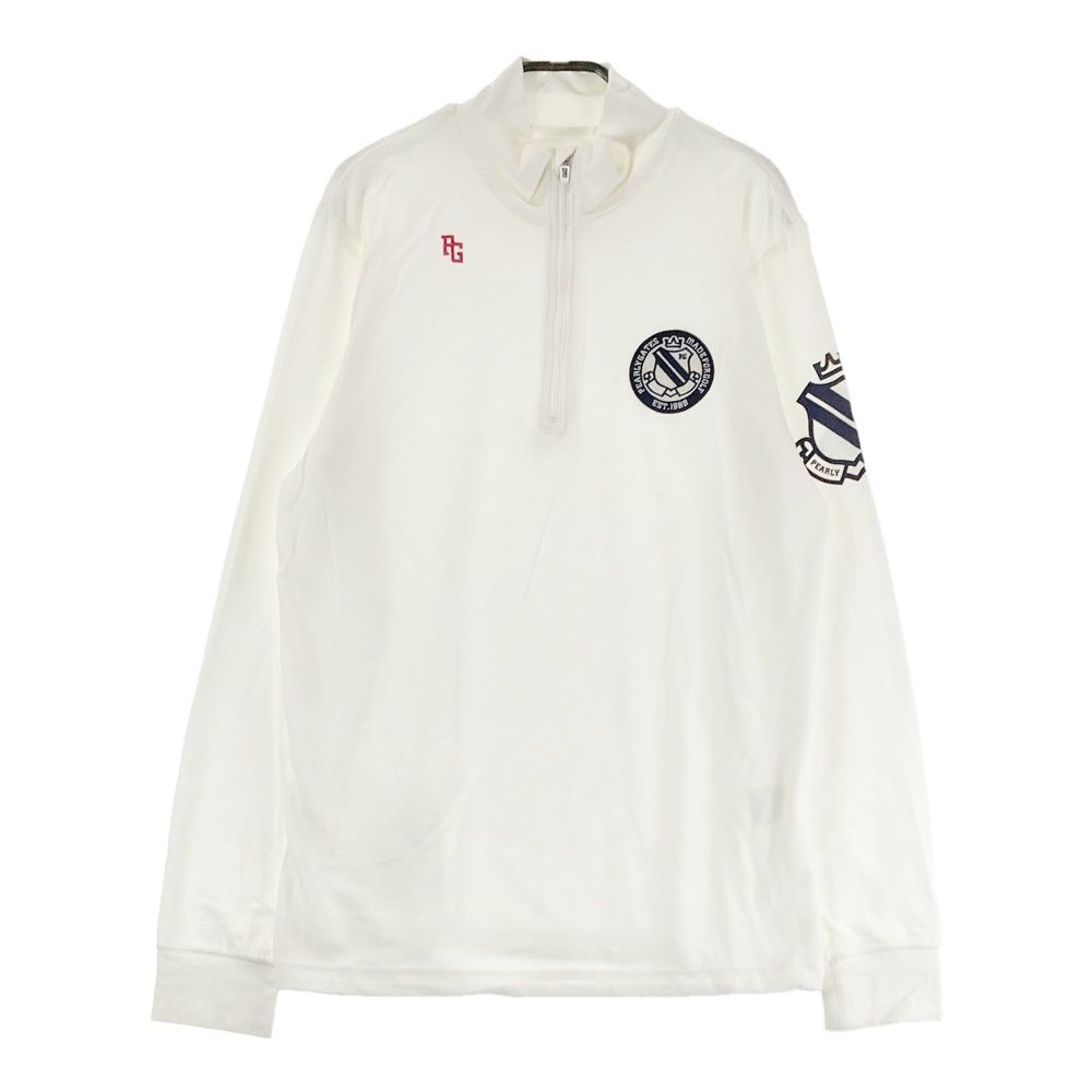 サイズ：5 PEARLY GATES パーリーゲイツ  ハーフジップ 長袖Tシャツ  ホワイト系 [240101535340] ゴルフウェア メンズ ストスト