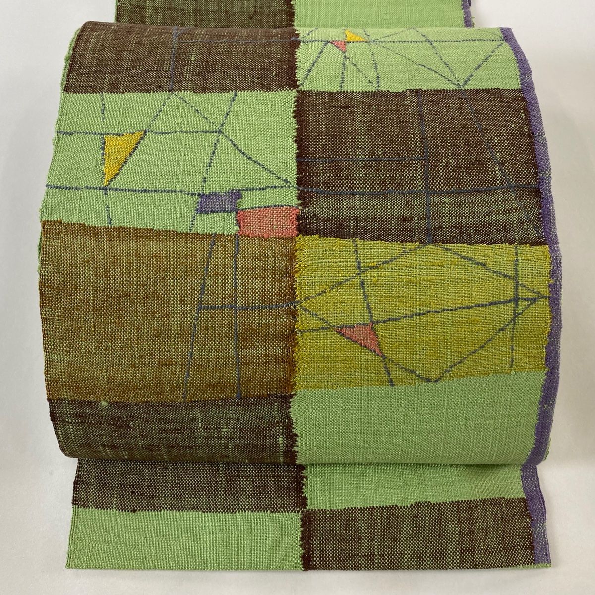 8-40 夏帯 夏物 名古屋帯 八寸 美品 正絹 着物 松葉仕立て 絽 正絹 名古屋帯 松葉仕立て 名古屋帯 秀品 八寸名古屋帯 松葉仕立て