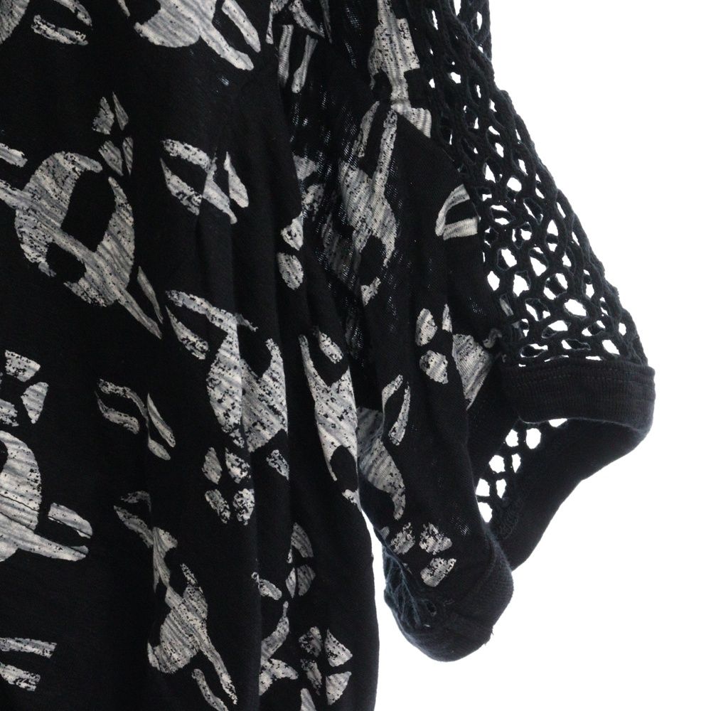【美品】ヴィヴィアン MUD ORBプリントジャージーメッシュMIX TOP Vivienne Westwood Red Label (ヴィヴィアンウエストウッドレッド