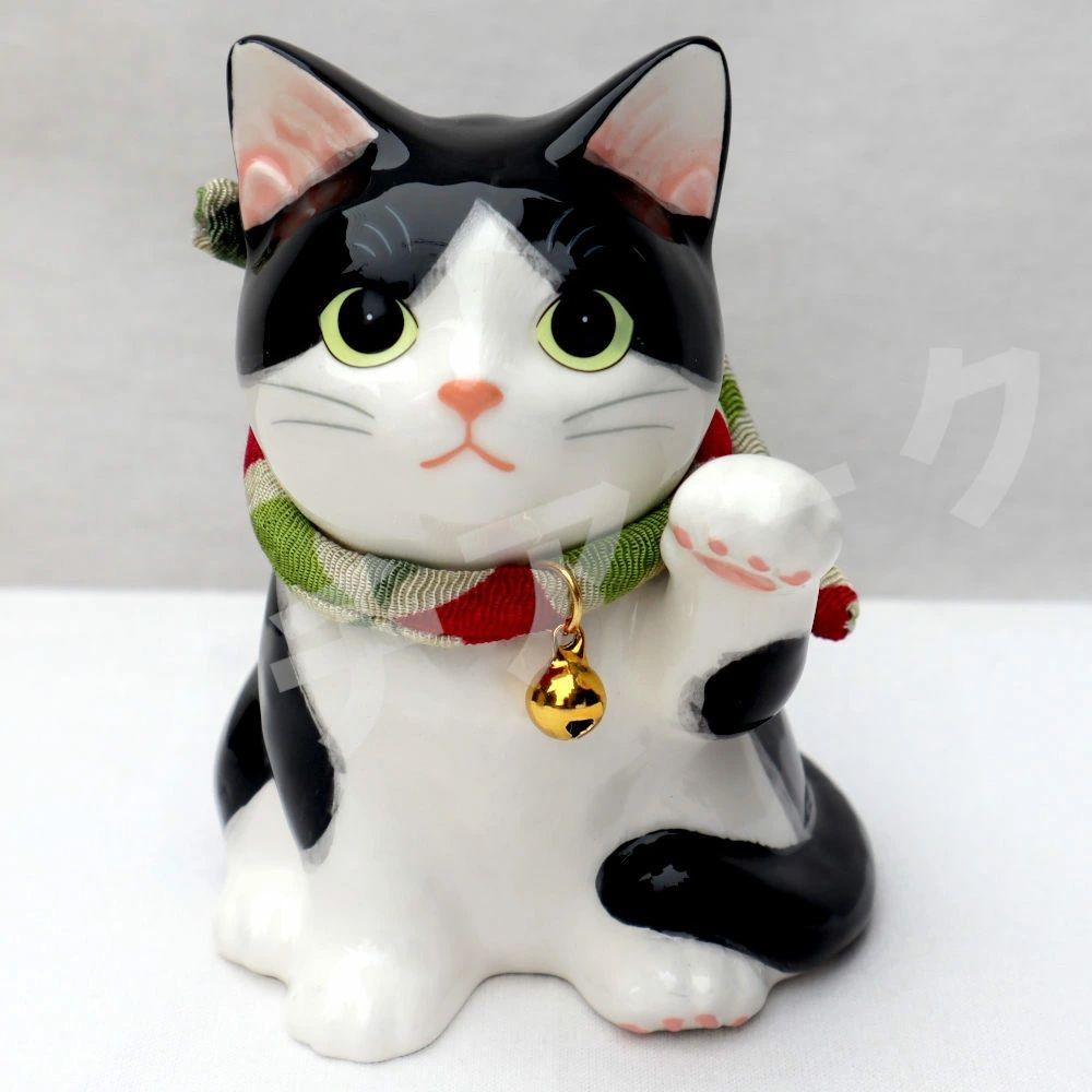 薬師窯 招き猫 うちの招き猫（ぶち・子猫） 高さ10cm 7903 - メルカリ