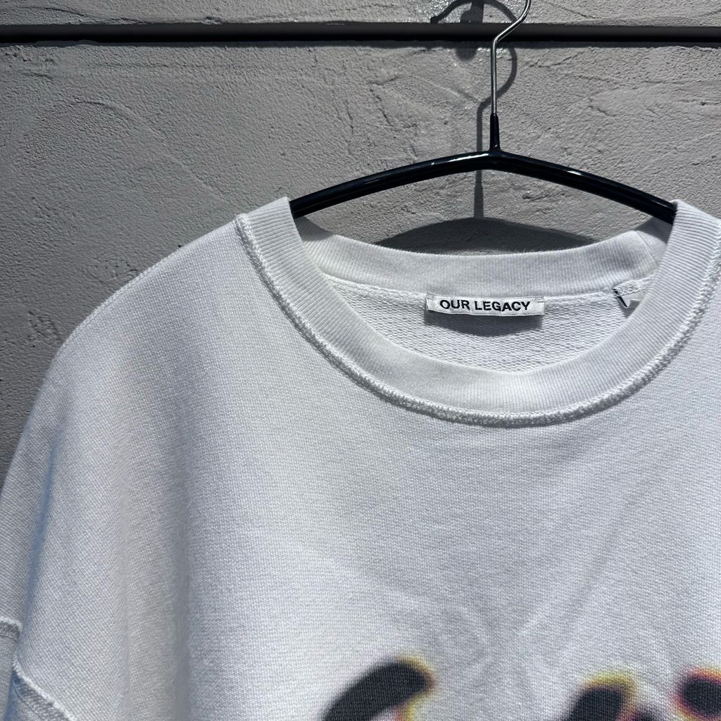 OUR LEGACY アワーレガシー PATCH SWEAT Honey Print White スウェット 
