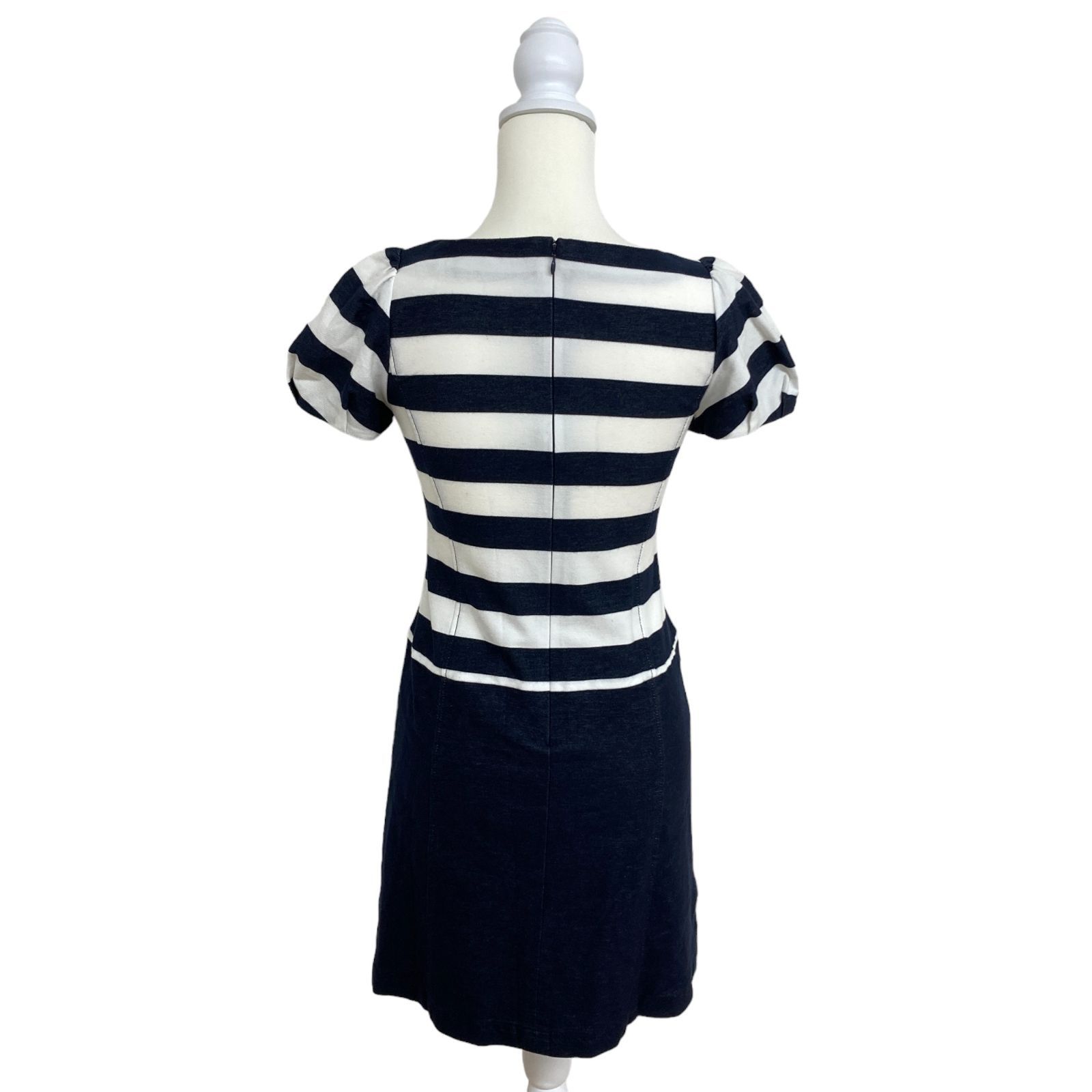 M'S GRACY 半袖ひざ丈ワンピース 38 ☆美品☆ M'S GRACY エムズグレイシー ワンピース 半袖 ひざ丈