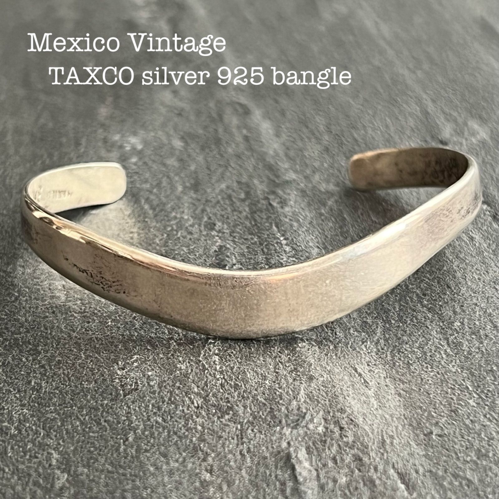 MEXICO STERLING SILVER シルバー925 バングル タスコ ヴィンテージ ハンドメイド ミニマル バングル ブレスレット メンズ レディース ユニセックス スターリングシルバー Taxco Vintage Jewelry