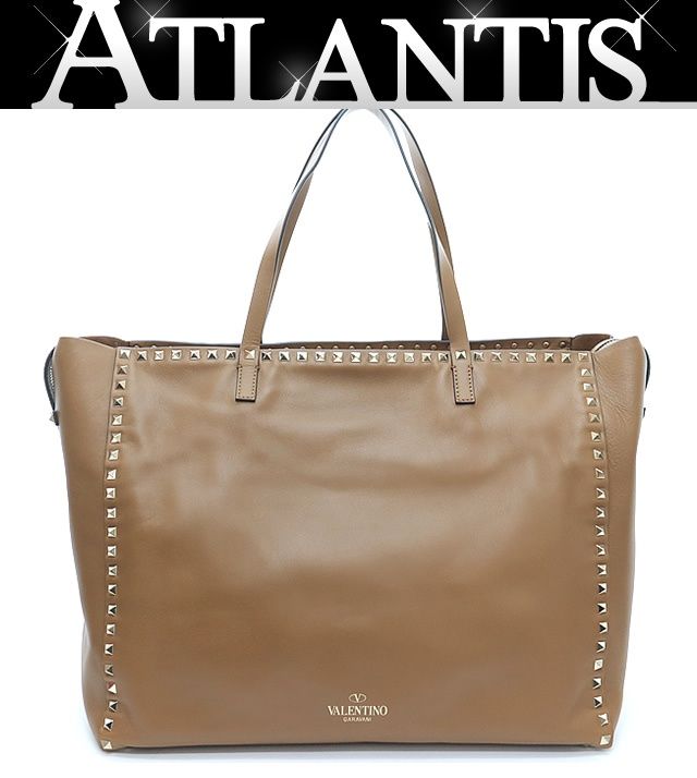 広尾店】美品 バレンティノ VALENTINO ロックスタッズトートバッグ