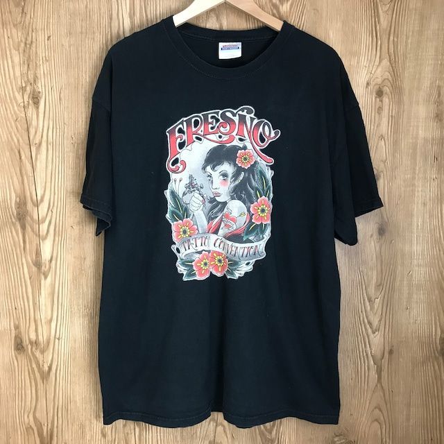 FRESNO TATTO CONVENTION イベント T-sh タトゥー メンズ XL サイズ ストリート アメカジ 古着 e24051108