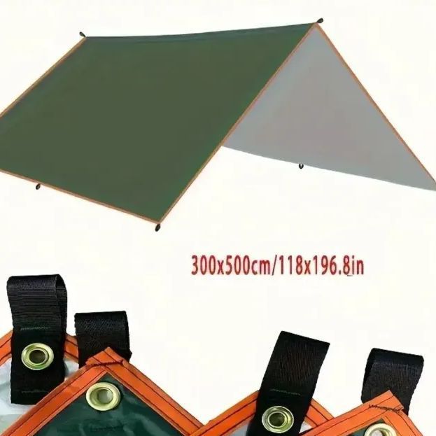 タープ 日除けシェード 防水PU2000 ポール付き UPF50+ 日焼け止め 4-6