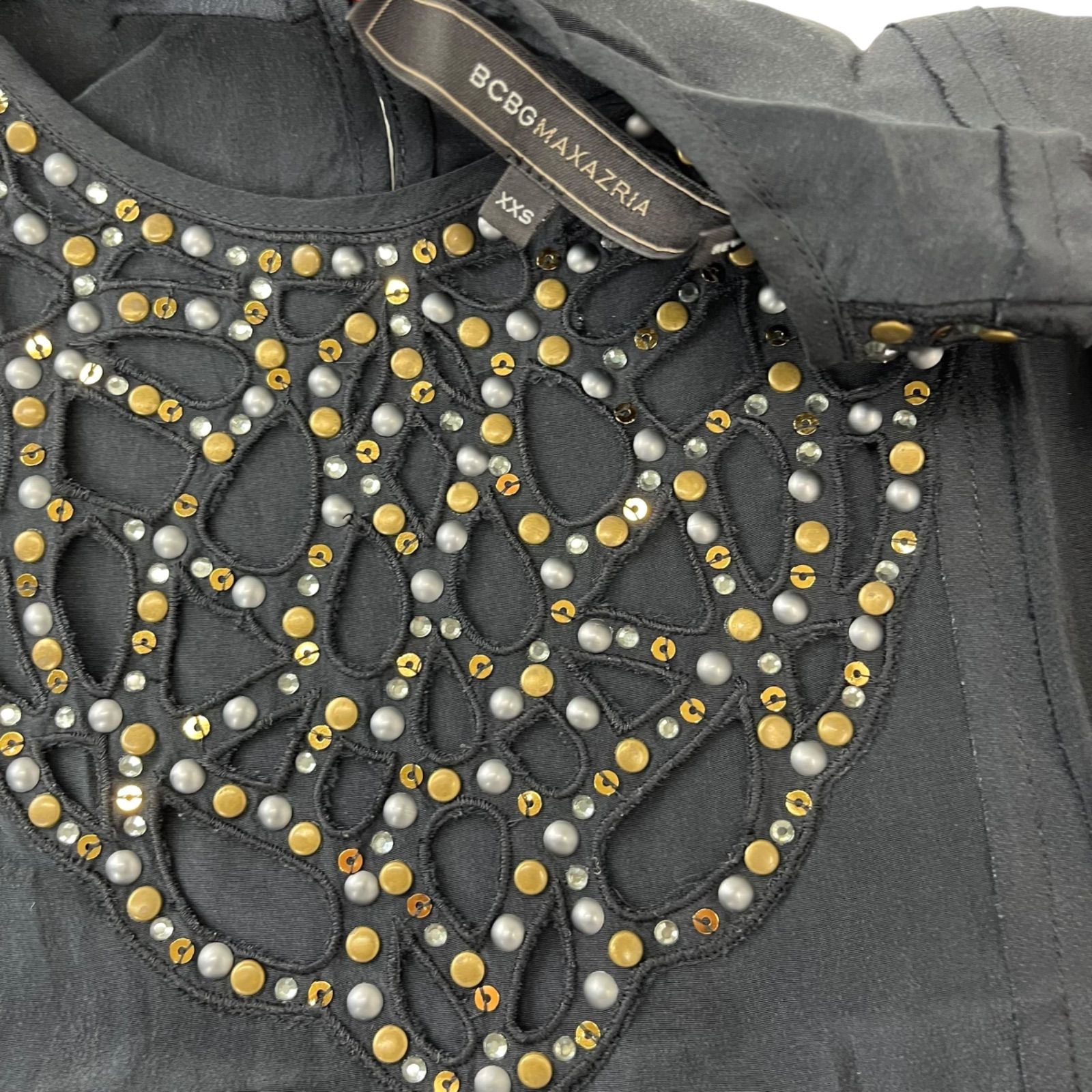 □美品ビーシービージーマックスアズリア BCBGMAXAZRIA シルク 