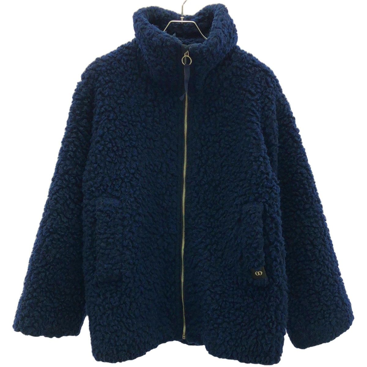 ottod Ame オットダム 23AW Ascod Jacket ジップアップハイネックボアブルゾン AOT-DG5941 ブルー 34