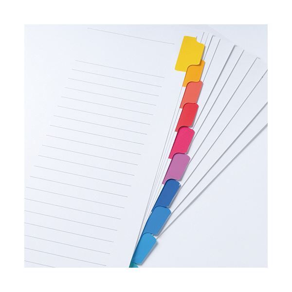 まとめ マルマン ラミネートタブインデックス A4 30穴 10色10山 LT4010 1組