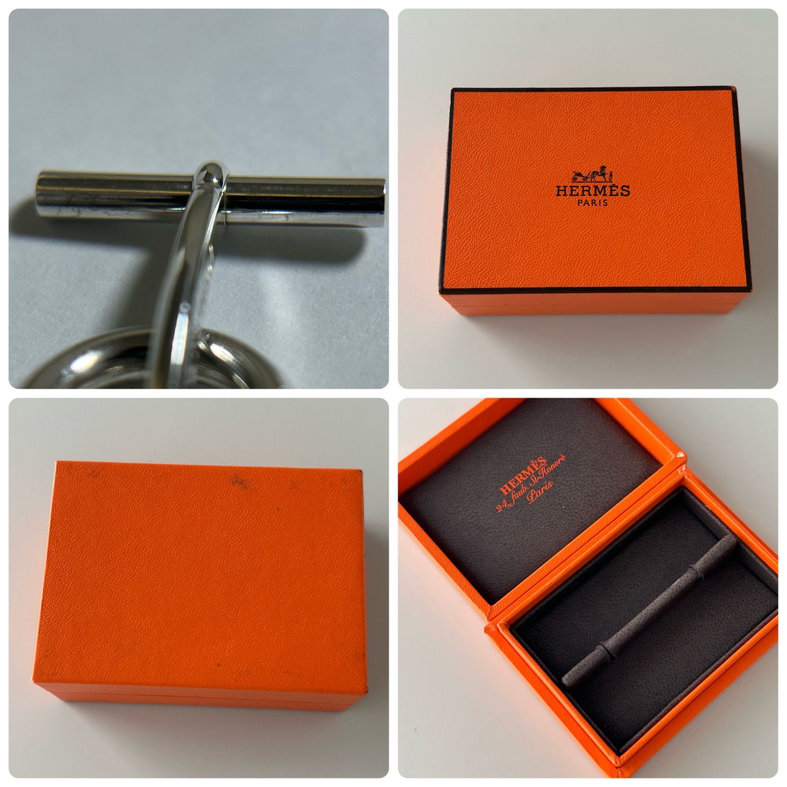 HERMES エルメス ミニ シェーヌダンクル カフス カフリンクス 925 マルコ様 エルメス カフス カフリンクス ミニ シェーヌダンクル