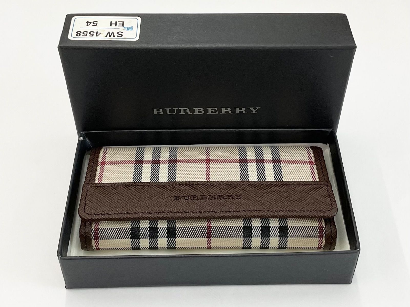 BURBERRY バーバリー 5連キーケース ノバチェック ブラウン ベージュ SW4558 EH54