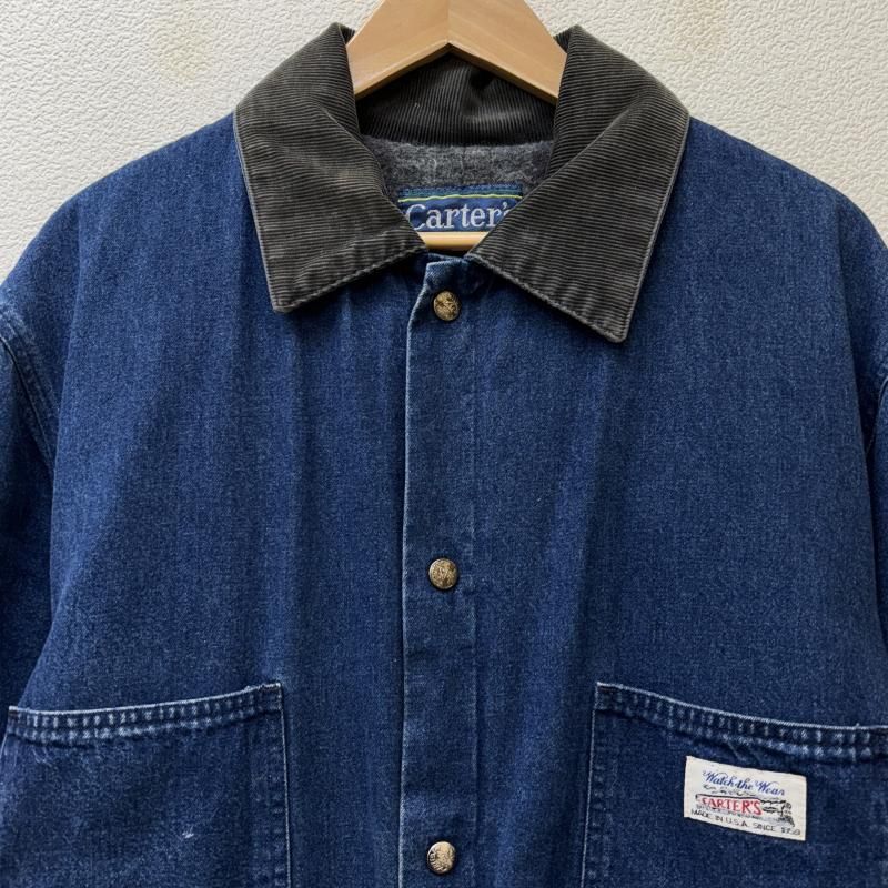 【70s/80s/carter's/カーターズ】オーバーオール d032 60s- カーターズ カバーオール 濃紺 インディゴブルー L相当
