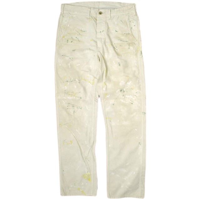 RRL ダブルアールエル ペイントスプラッターツイルカーペンターパンツ 782857947001 30 Off White Double RL ペインター ボタンフライ ボトムス g20686