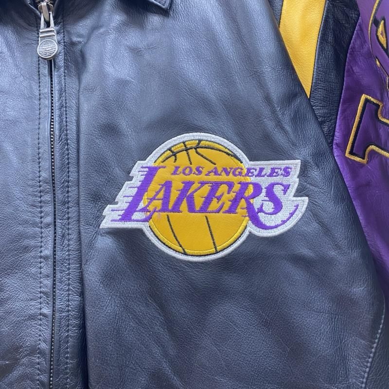 VINTAGE ヴィンテージ ジャケット、上着 レザージャケット G-III CARL BANKS 90's NBA レイカーズ LAKERS  スタジャン アワード L