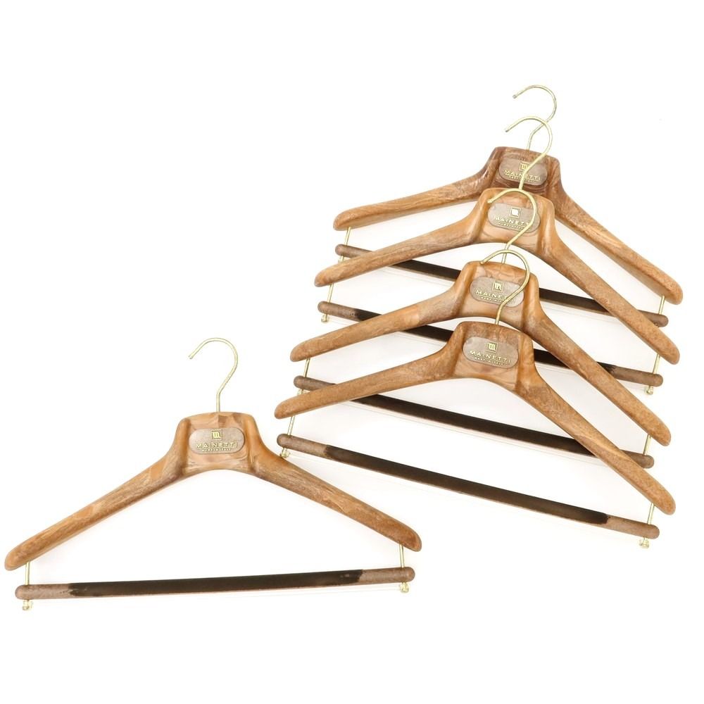 マイネッティ Mainetti スーツハンガーセット 5本セット ライトブラウン メンズ