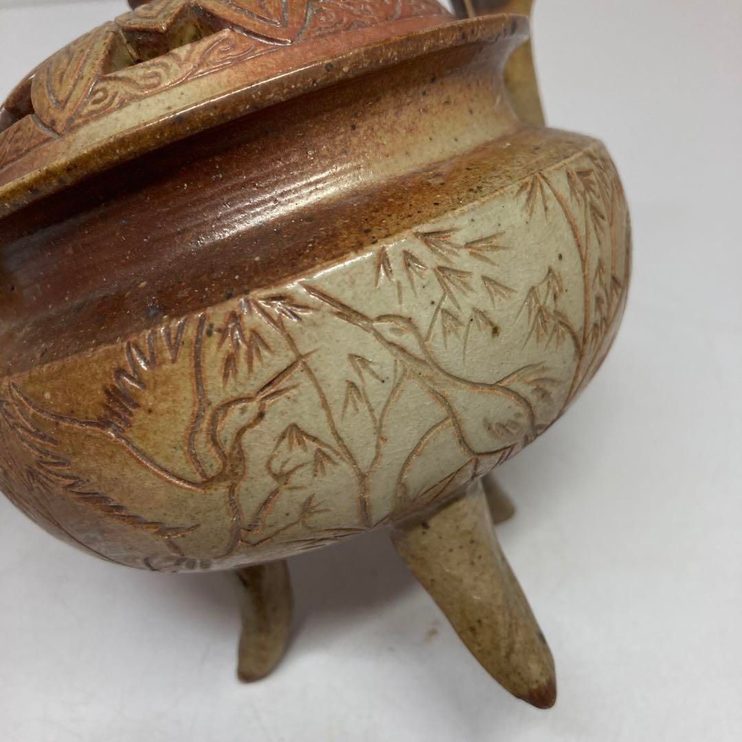 備前焼　三足香炉　東さ5-1213② 備前焼 三足香炉 東さ5-1213② - メルカリ