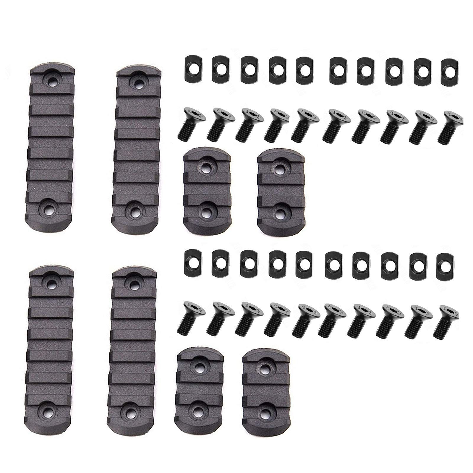 20mmレール 超軽量8台のMPCレール20個のMLOKネジ3スロットと7スロットレール部アダプター for M-LOK
