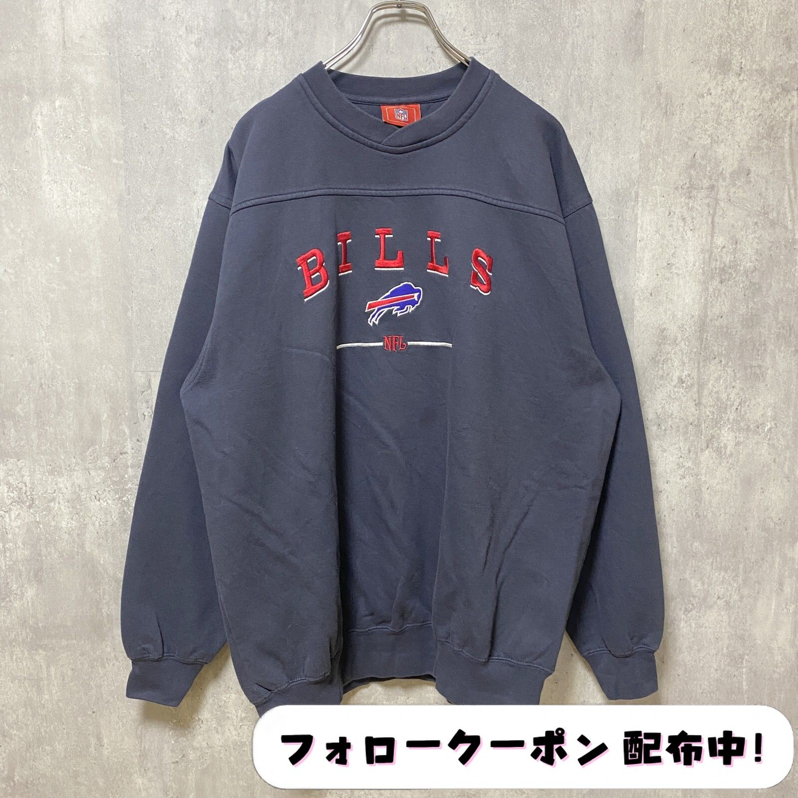 古着 used　NFL BILLS　オフィシャル刺繍スウェット　トレーナー　ビッグシルエット　オーバーサイズ