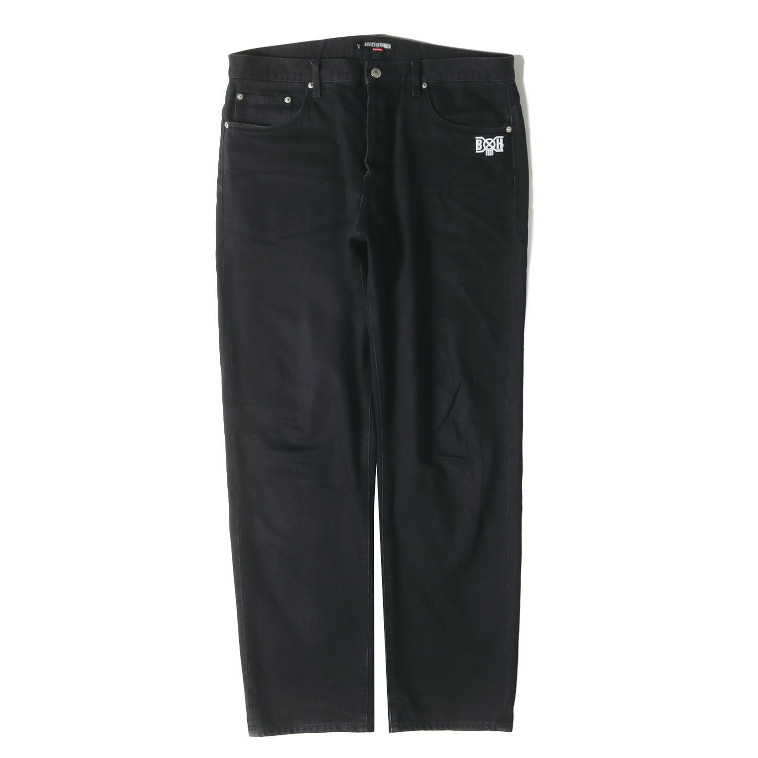 Supreme シュプリーム パンツ サイズ:34 / 23AW BOUNTY HUNTER ロゴプリント デニムパンツ (Regular Jean) / ブラック 黒 / ボトムス ジーンズ ジーパン / コラボ【メンズ】【中古】【K4421】 Supreme シュプリーム パンツ サイズ:34 / 23AW BOUNTY HUNTER ロゴ