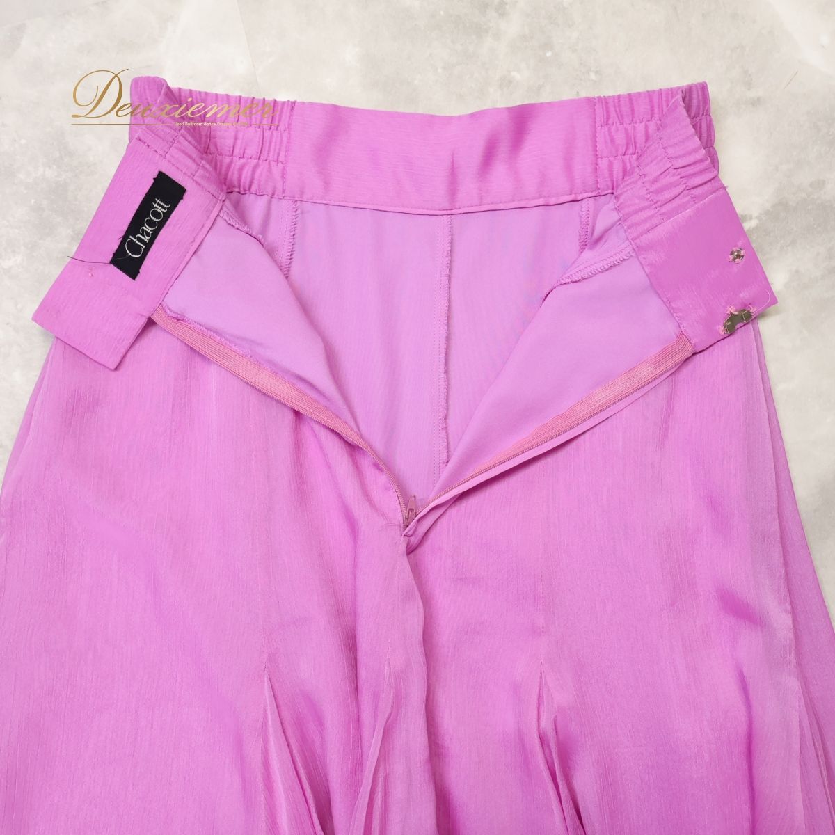 【美品 社交ダンス衣装】ピンク CHACOTT スカート パープル 紫 軽い 社交ダンス 衣装 スタンダード スカート パープル系 チャコット