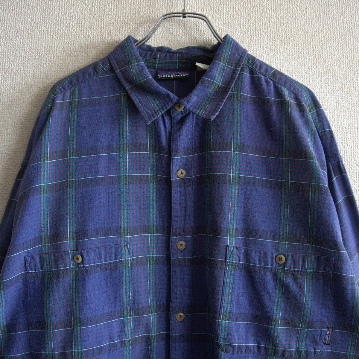 雰囲気抜群】PATAGONIA【ラウンド シルエット チェック シャツ】 XL  