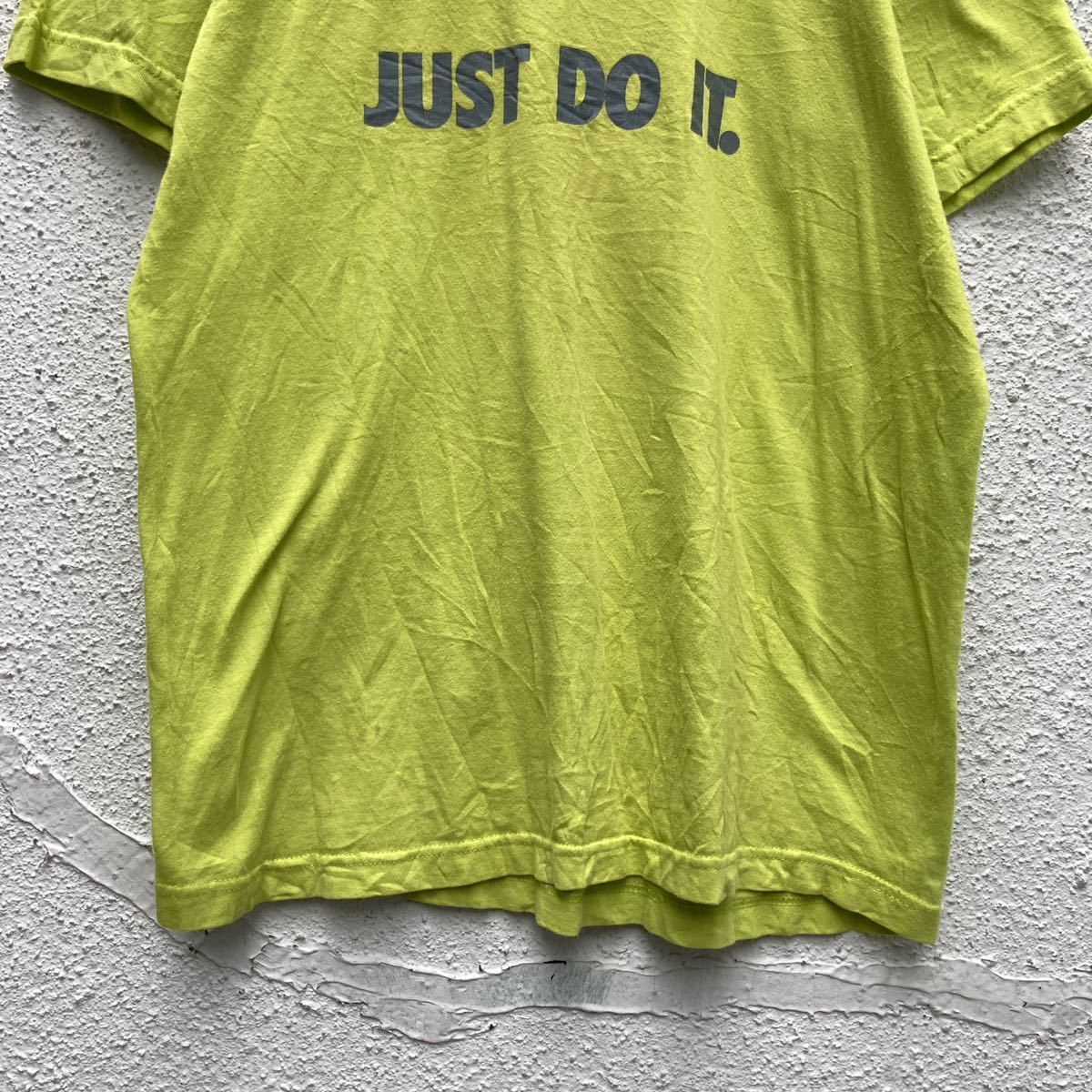 NIKE 半袖 プリント Tシャツ ユースサイズ L 140～150 ライムグリーン