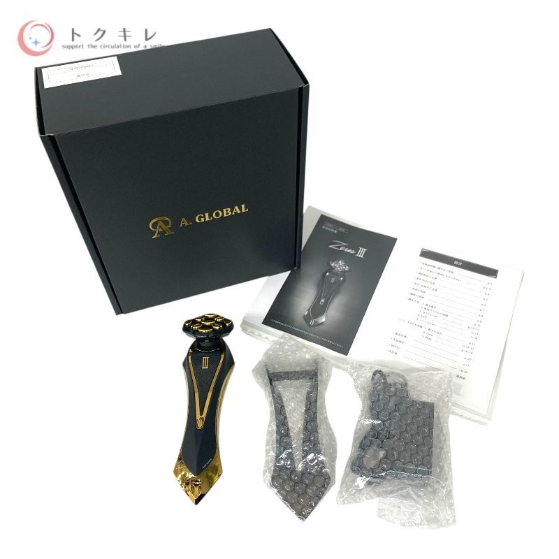 トクキレ ZEUS III A. GLOBAL製 EMS美顔器 動作品 外箱 説明書 保証書付き