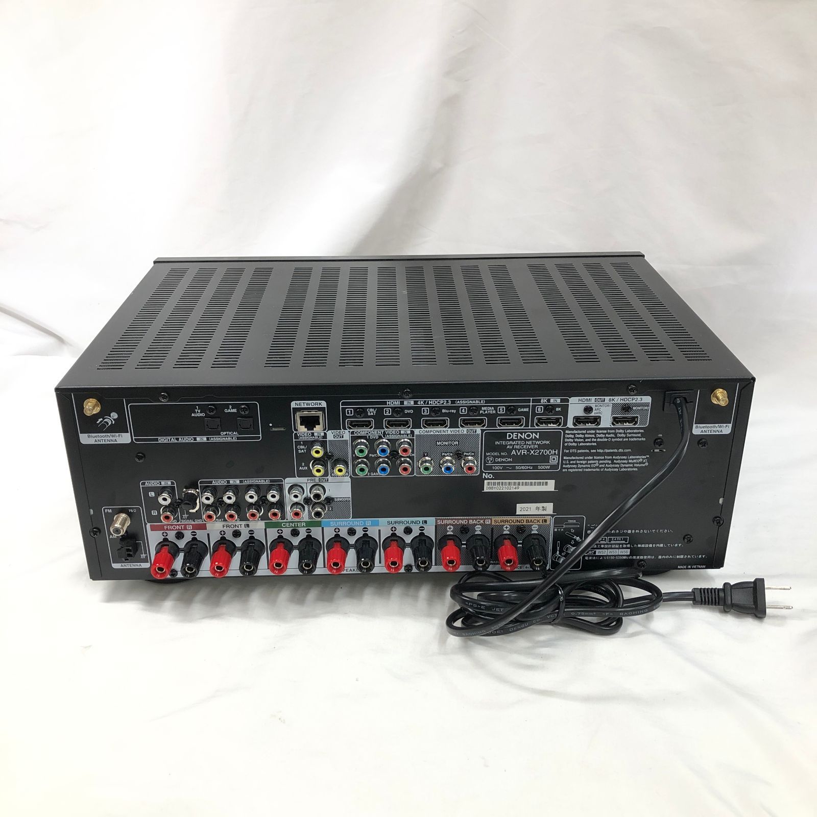 DENON デノン AVR-X2700H AVサラウンドレシーバー ブラック 2021年製