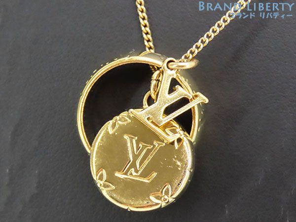 ルイヴィトン　LOUIS VUITTON　リングネックレス モノグラム　ネックレス　ペンダント　リング　指輪　ゴールド　M80189